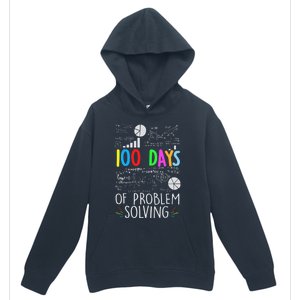 Problem Solving Funny Math Teacher 100 Days Of School Funny Gift Urban Pullover Hoodie