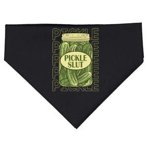 Pickle Slut Funny Pickle Slut Who Loves Pickles Apaprel USA-Made Doggie Bandana