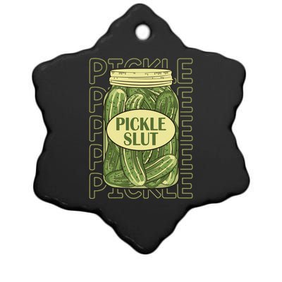 Pickle Slut Funny Pickle Slut Who Loves Pickles Apaprel Ceramic Star Ornament