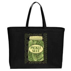 Pickle Slut Funny Pickle Slut Who Loves Pickles Apaprel Cotton Canvas Jumbo Tote