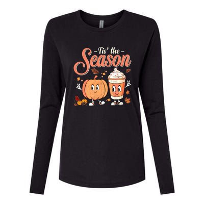 Pumpkin Spice Football Tis The Season Fall Thanksgiving Gift Womens Cotton Relaxed Long Sleeve T-Shirt