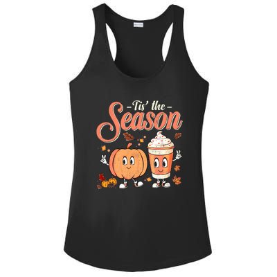 Pumpkin Spice Football Tis The Season Fall Thanksgiving Gift Ladies PosiCharge Competitor Racerback Tank