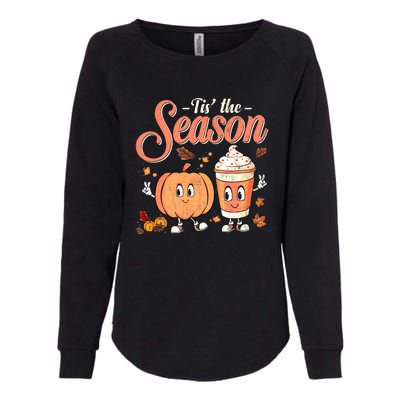 Pumpkin Spice Football Tis The Season Fall Thanksgiving Gift Womens California Wash Sweatshirt