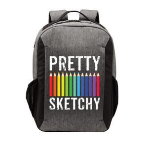 Pretty Sketchy Fun Art Lover Colored Pencils Artists Gift Vector Backpack