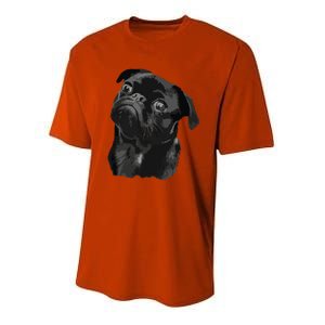 Pug Shirts For Dog Mom Dad Funny Cute Black Pug Youth Performance Sprint T-Shirt