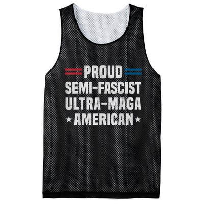 Proud Semi Fascist Ultra Maga American Funny Patriotic Mesh Reversible Basketball Jersey Tank