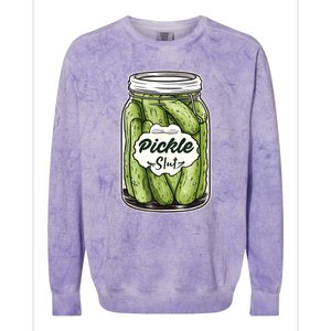 Pickle Slut Funny Pickle Slut Who Loves Pickles Apaprel Colorblast Crewneck Sweatshirt