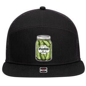 Pickle Slut Funny Pickle Slut Who Loves Pickles Apaprel 7 Panel Mesh Trucker Snapback Hat