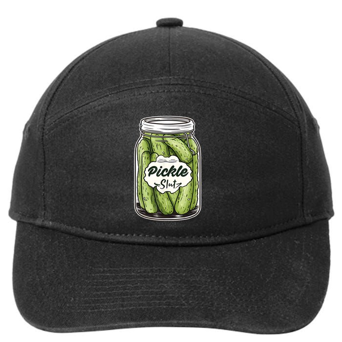 Pickle Slut Funny Pickle Slut Who Loves Pickles Apaprel 7-Panel Snapback Hat