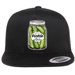 Pickle Slut Funny Pickle Slut Who Loves Pickles Apaprel Flat Bill Trucker Hat