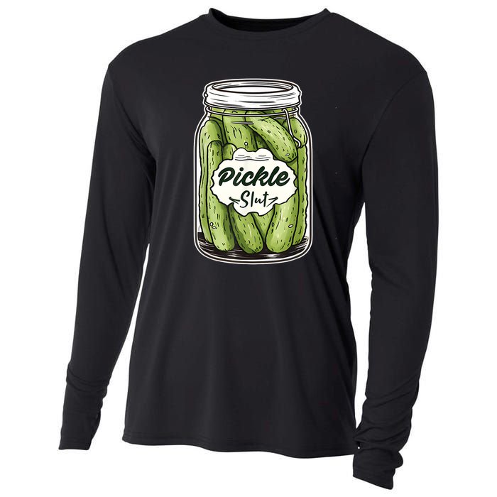 Pickle Slut Funny Pickle Slut Who Loves Pickles Apaprel Cooling Performance Long Sleeve Crew