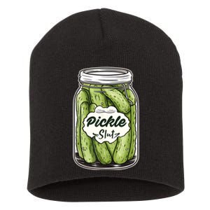 Pickle Slut Funny Pickle Slut Who Loves Pickles Apaprel Short Acrylic Beanie