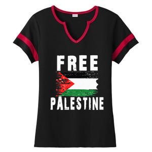 Palestine Strong funny isreal flag Ladies Halftime Notch Neck Tee