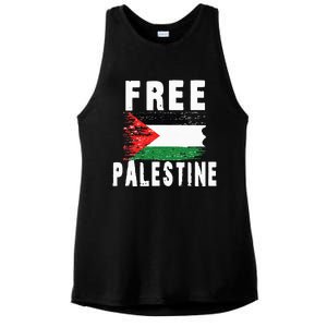 Palestine Strong funny isreal flag Ladies PosiCharge Tri-Blend Wicking Tank