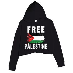 Palestine Strong funny isreal flag Crop Fleece Hoodie