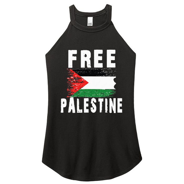 Palestine Strong funny isreal flag Women's Perfect Tri Rocker Tank