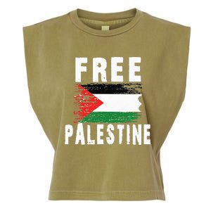 Palestine Strong funny isreal flag Garment-Dyed Women's Muscle Tee