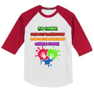 PreK School Funny Kindergarten Gift Kids Colorblock Raglan Jersey