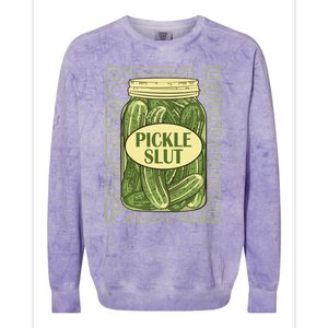 Pickle Slut Funny Canned Pickles Colorblast Crewneck Sweatshirt