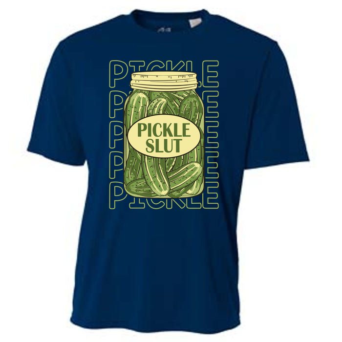 Pickle Slut Funny Canned Pickles Cooling Performance Crew T-Shirt