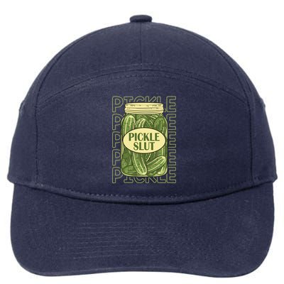 Pickle Slut Funny Canned Pickles 7-Panel Snapback Hat