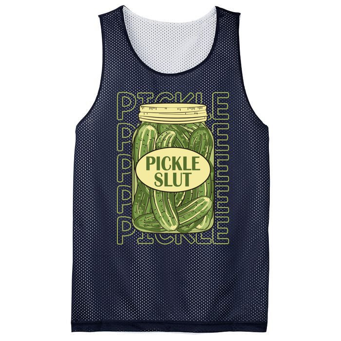 Pickle Slut Funny Canned Pickles Mesh Reversible Basketball Jersey Tank