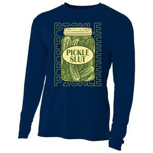 Pickle Slut Funny Canned Pickles Cooling Performance Long Sleeve Crew