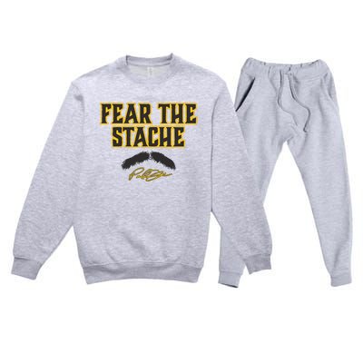 Paul Skenes Fear The Stache Pittsburgh Baseball Premium Crewneck Sweatsuit Set