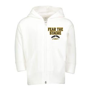 Paul Skenes Fear The Stache Pittsburgh Baseball Toddler Zip Fleece Hoodie