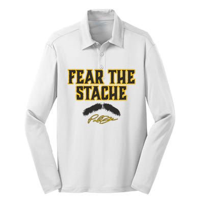 Paul Skenes Fear The Stache Pittsburgh Baseball Silk Touch Performance Long Sleeve Polo