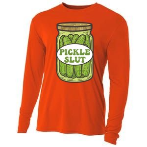 Pickle Slut Funny Canned Pickles Cooling Performance Long Sleeve Crew