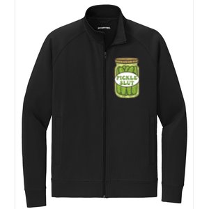 Pickle Slut Funny Canned Pickles Stretch Full-Zip Cadet Jacket