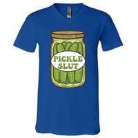 Pickle Slut Funny Canned Pickles V-Neck T-Shirt