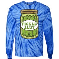 Pickle Slut Funny Canned Pickles Tie-Dye Long Sleeve Shirt