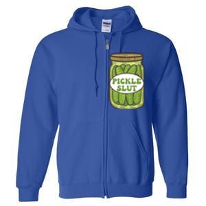 Pickle Slut Funny Canned Pickles Full Zip Hoodie