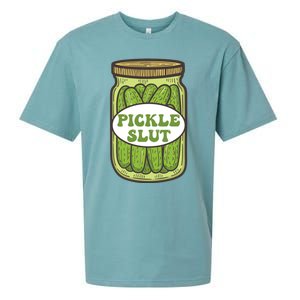 Pickle Slut Funny Canned Pickles Sueded Cloud Jersey T-Shirt