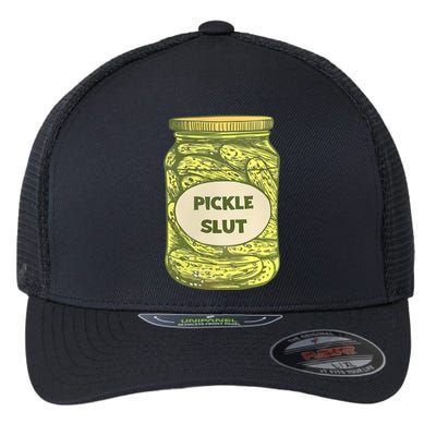 Pickle Slut Funny Canned Pickles Flexfit Unipanel Trucker Cap