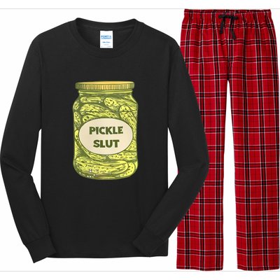 Pickle Slut Funny Canned Pickles Long Sleeve Pajama Set