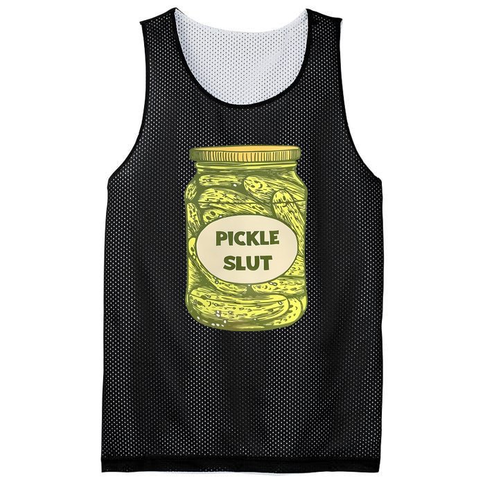 Pickle Slut Funny Canned Pickles Mesh Reversible Basketball Jersey Tank