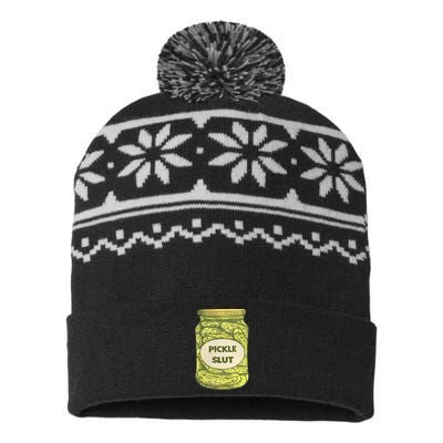 Pickle Slut Funny Canned Pickles USA-Made Snowflake Beanie