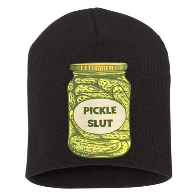 Pickle Slut Funny Canned Pickles Short Acrylic Beanie