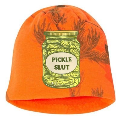 Pickle Slut Funny Canned Pickles Kati - Camo Knit Beanie