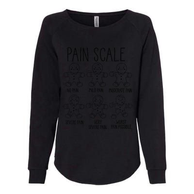 Pain Scale Funny Gingerbread Trauma Nurse Christmas Nursing Womens California Wash Sweatshirt