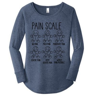 Pain Scale Funny Gingerbread Trauma Nurse Christmas Nursing Women's Perfect Tri Tunic Long Sleeve Shirt