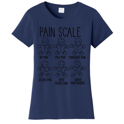 Pain Scale Funny Gingerbread Trauma Nurse Christmas Nursing Women's T-Shirt