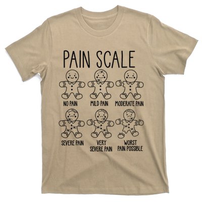 Pain Scale Funny Gingerbread Trauma Nurse Christmas Nursing T-Shirt