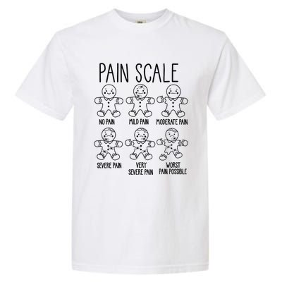 Pain Scale Funny Gingerbread Trauma Nurse Christmas Nursing Garment-Dyed Heavyweight T-Shirt