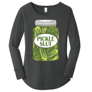 Pickle Slut Funny Canned Pickles Women's Perfect Tri Tunic Long Sleeve Shirt