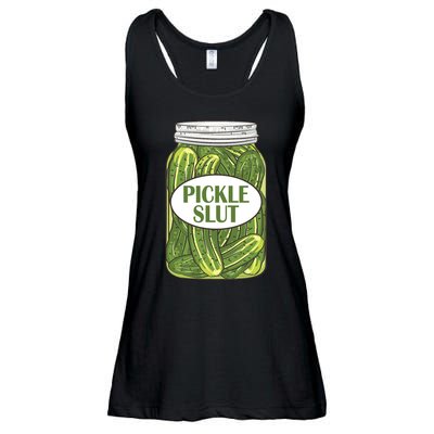 Pickle Slut Funny Canned Pickles Ladies Essential Flowy Tank