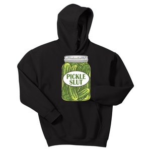 Pickle Slut Funny Canned Pickles Kids Hoodie